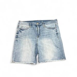 Seven7 Sunset Bermuda Frayed Hem Jean Shorts 14